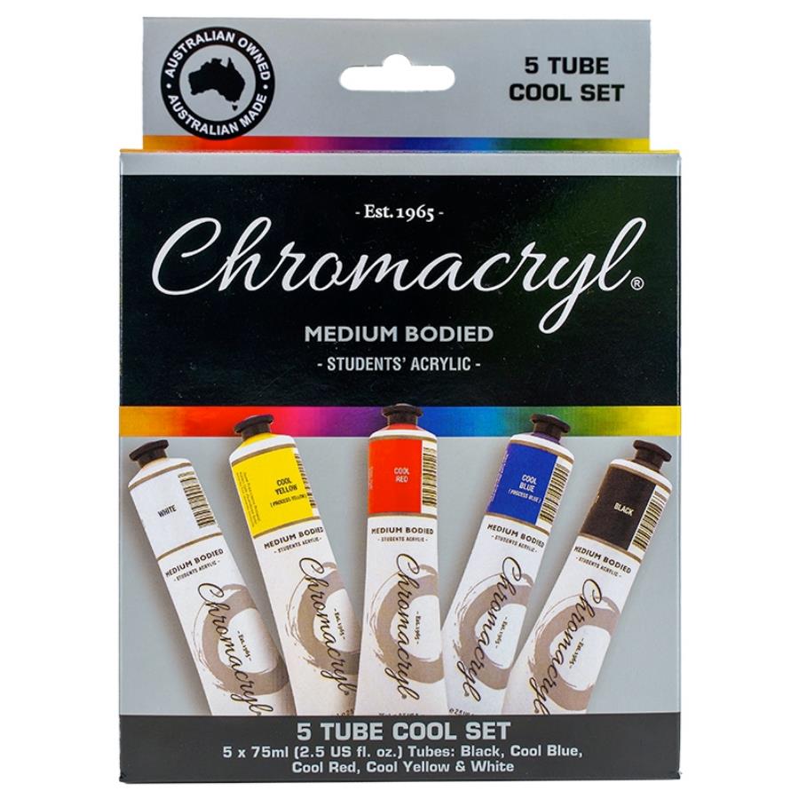 Chromacryl Acrylic 5 Colour Cool Set
