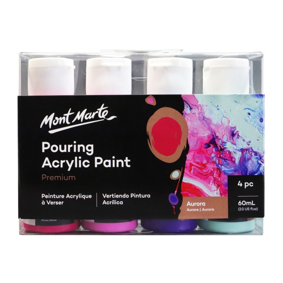Pouring Acrylic Paint 60ml 4pc Set - Aurora
