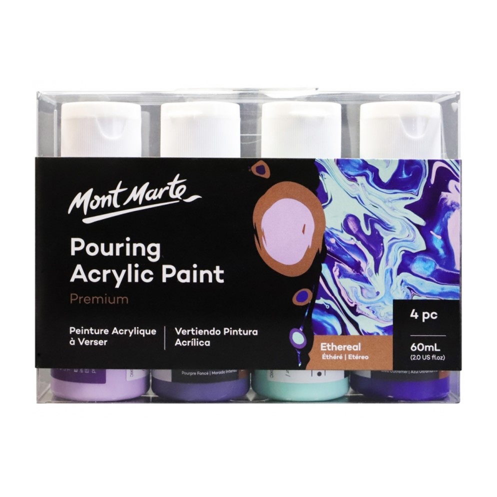 Pouring Acrylic Paint 60ml 4pc Set - Ethereal