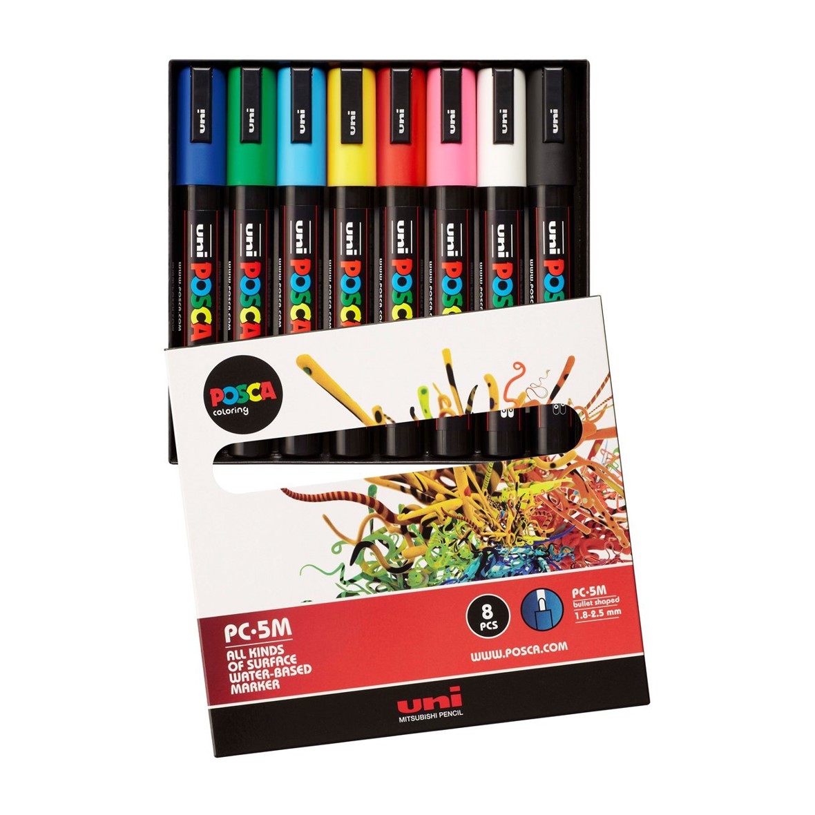 POSCA PC5M Paint Marker Assorted 8 Pack