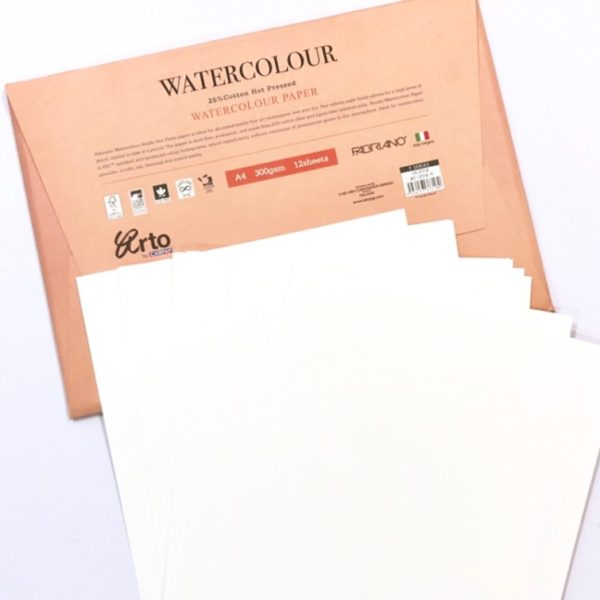 300gsm Hot Pressed Watercolour Paper A3 Sheet