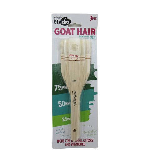 Goat Hair Brush Set 3pc