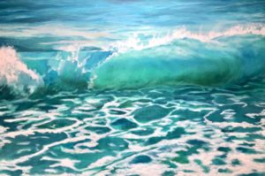 Beach wave ocean painting