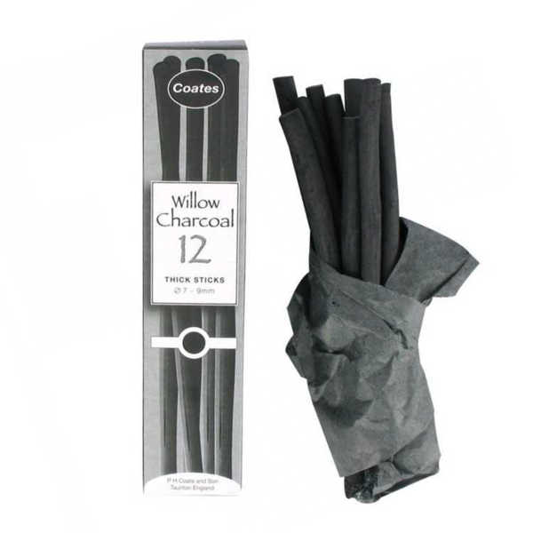 Coates Willow Charcoal Thick Sticks x 12