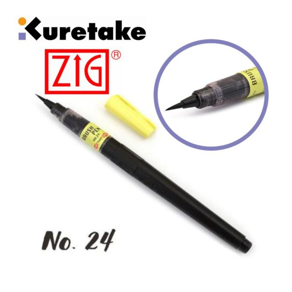 Black Brush Pen No 24