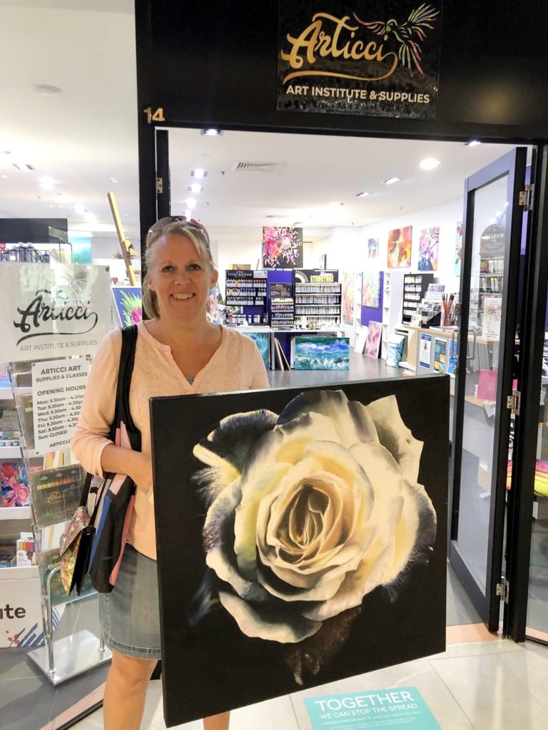 Pam Crumblin Close Focus Flower Painting