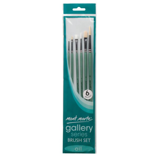 MM Gallery Oil Brush Set 6pc BMHS0019