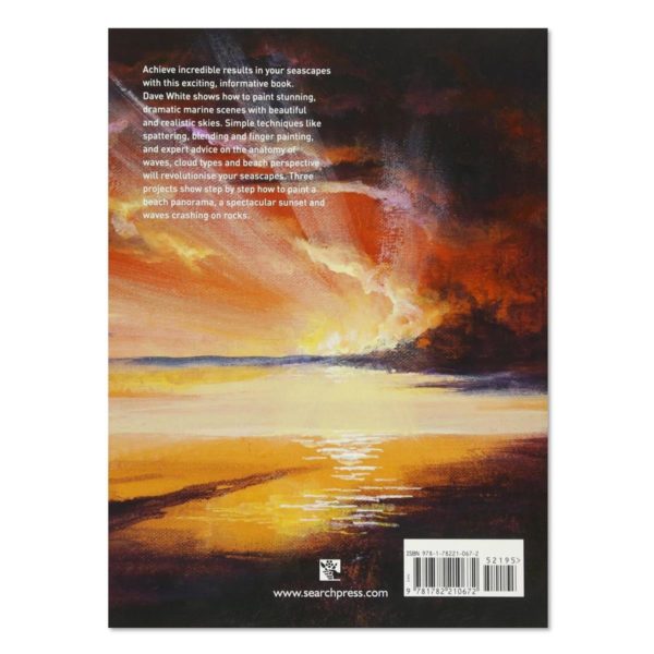 Sea and Sky in Acrylics by Dave White Back Cover