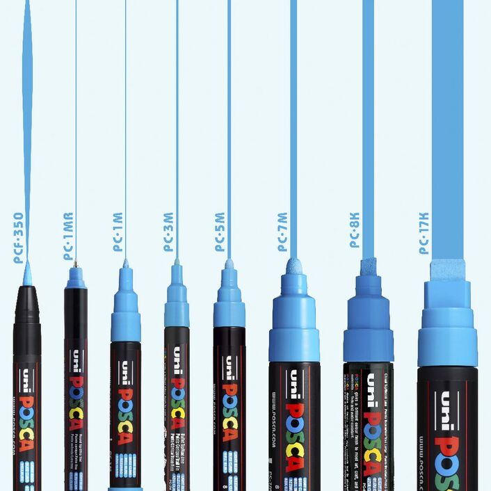 Shop POSCA Paint Pen Ultra Fine Pin Tip PC1MR Australia - Art