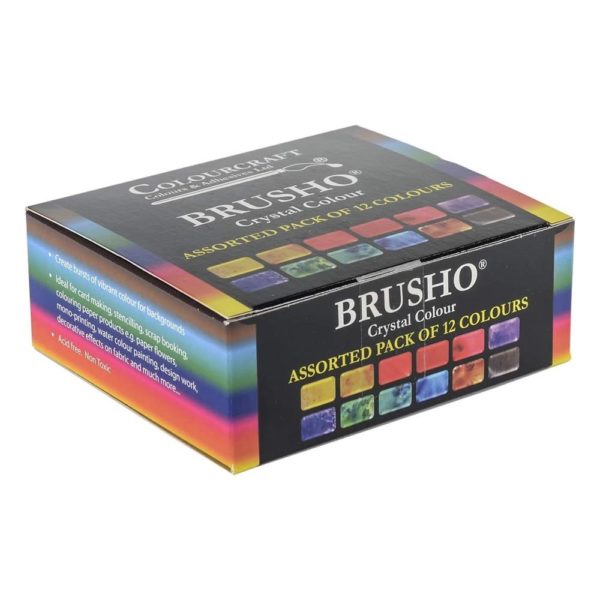 Brusho Crystal Colour Box of 12