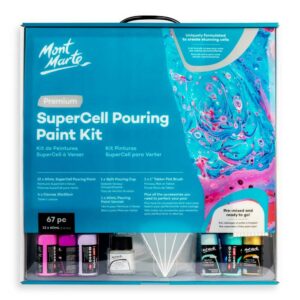 Mont Marte SuperCell Pouring Paint Kit Premium 67pc