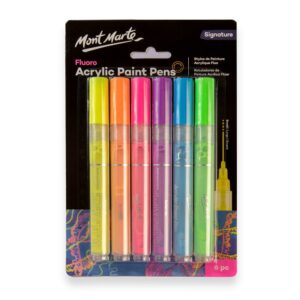 Fluoro Acrylic Paint Pens 6pc Set