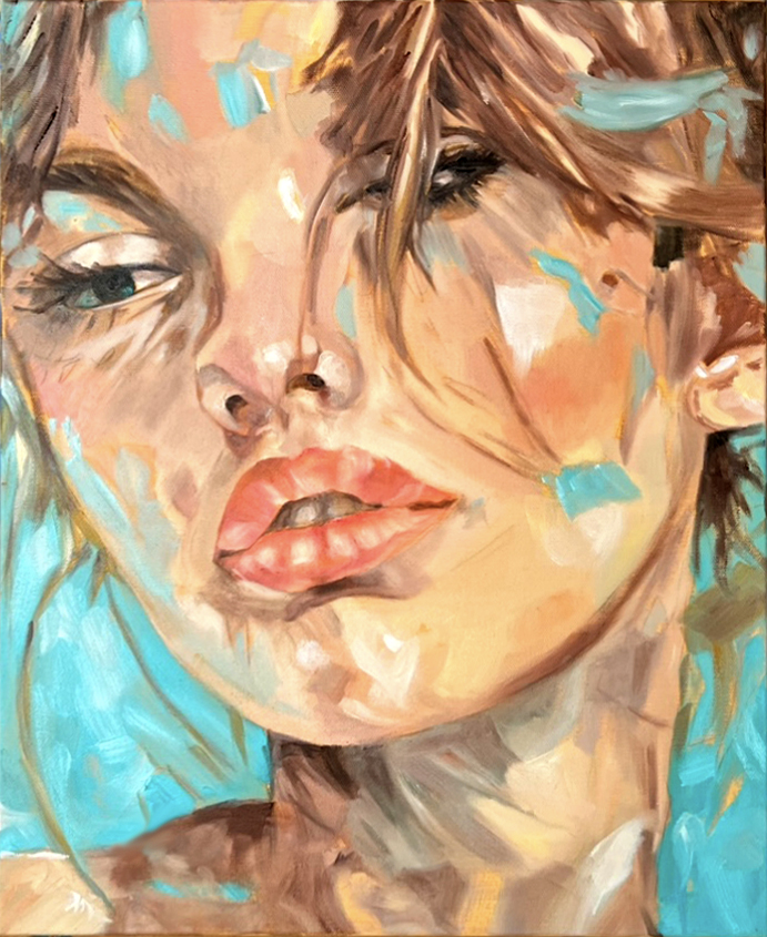 Portrait Painting with Bold Brushstrokes by Tracy Saywell
