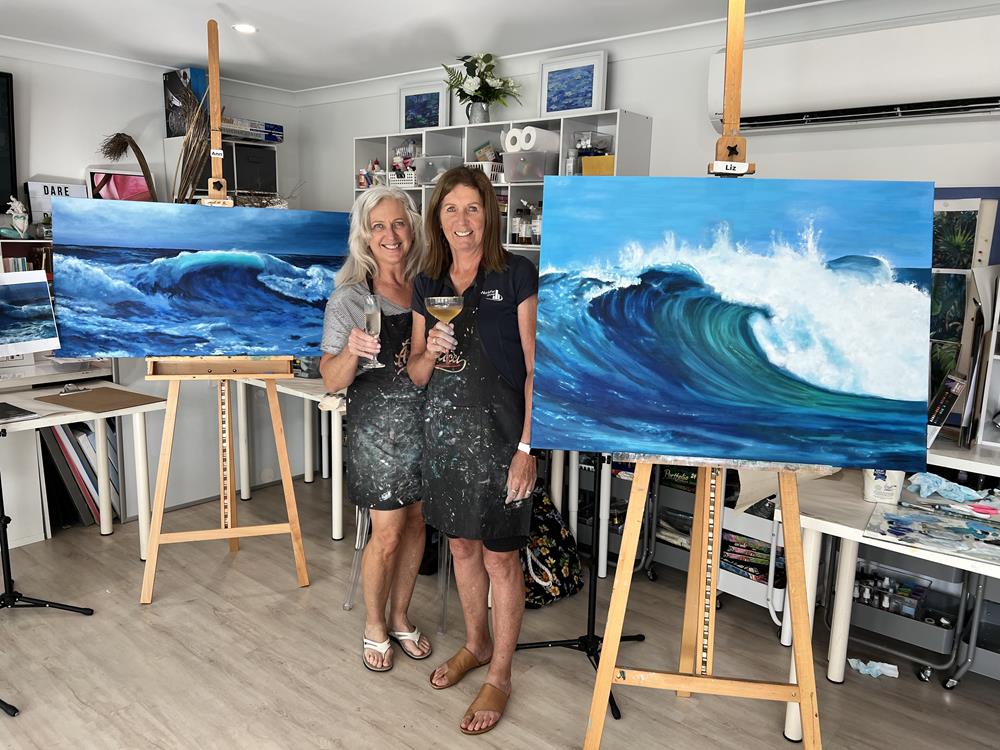 Ann and Liz Ocean Scape Paintings
